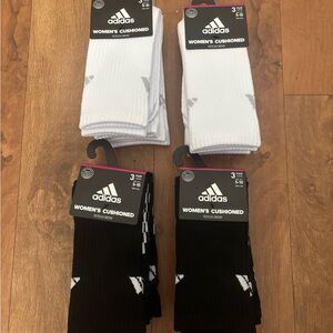 Adidas Women's Cushioned Socks - Black and White